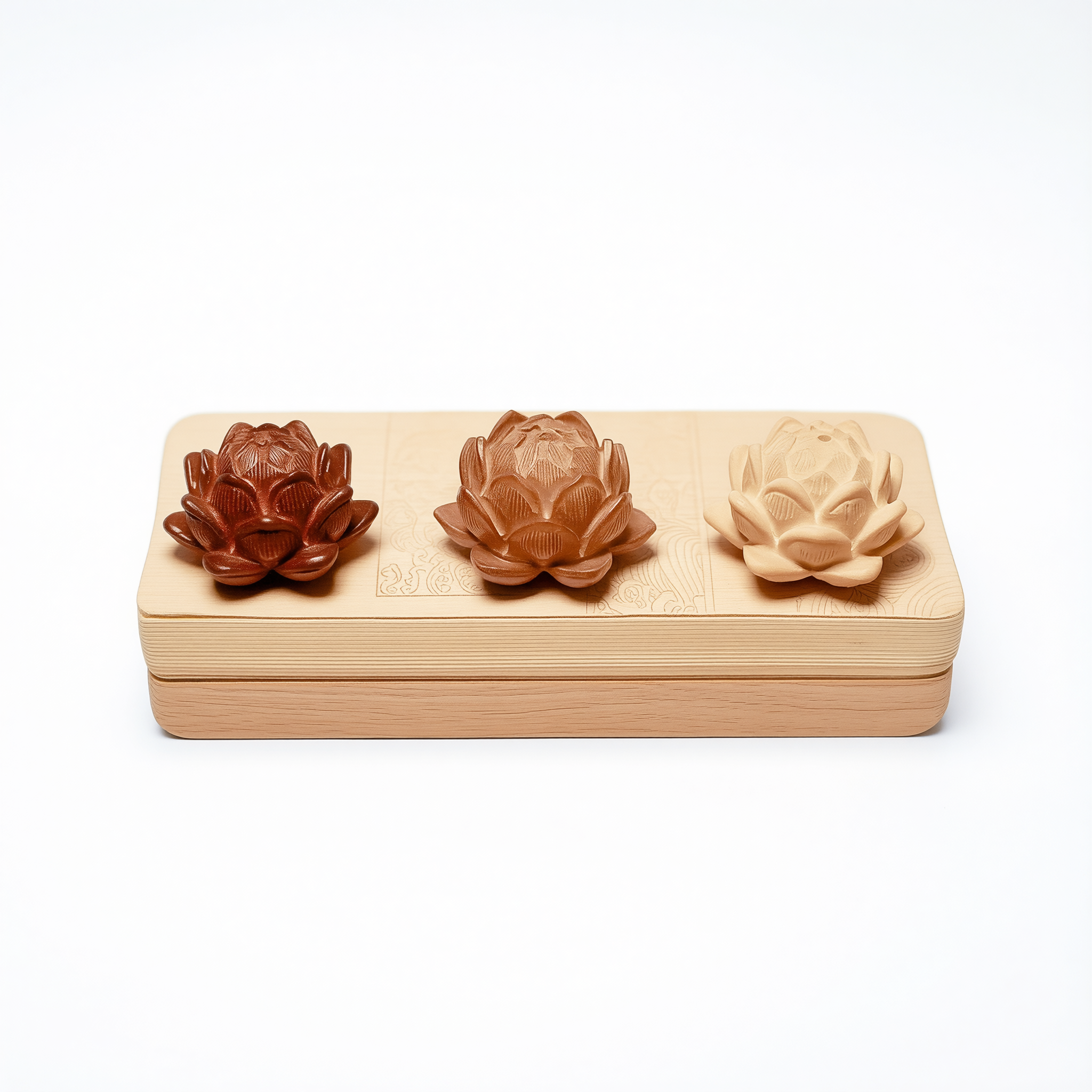 Tang Diao Car Ornament Wood Lotus Pendant [rosewood lotus] single tassel Car hanger [packed in ordinary carton] — image 3