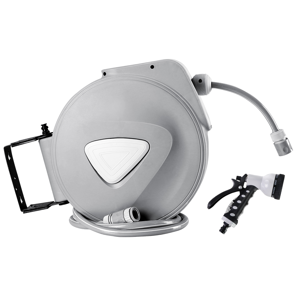 Water Hose Reel 10M Retractable Auto Rewind Garden Spray Gun — image 4