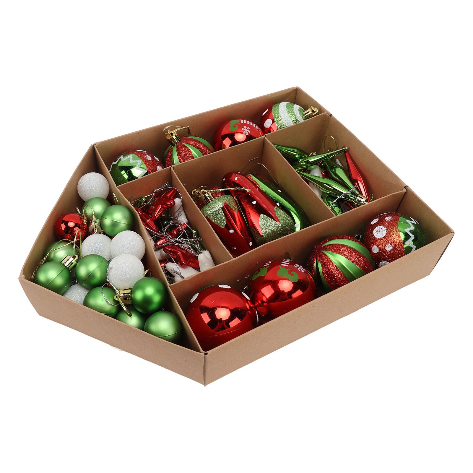 Christmas Tree Ornaments Assorted Set Lightweight Electroplated Christmas Tree Hanging Balls Pendants Set for Home Garden D โ image 2
