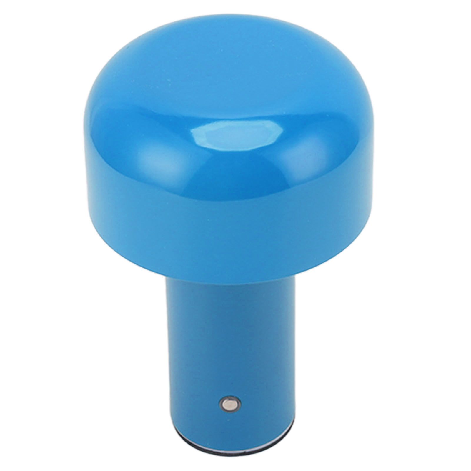 LED Desk Lamp Mushroom Design USB Charging 3 Color Temperature Touch Table Light for Restaurant Study Blue — image 4