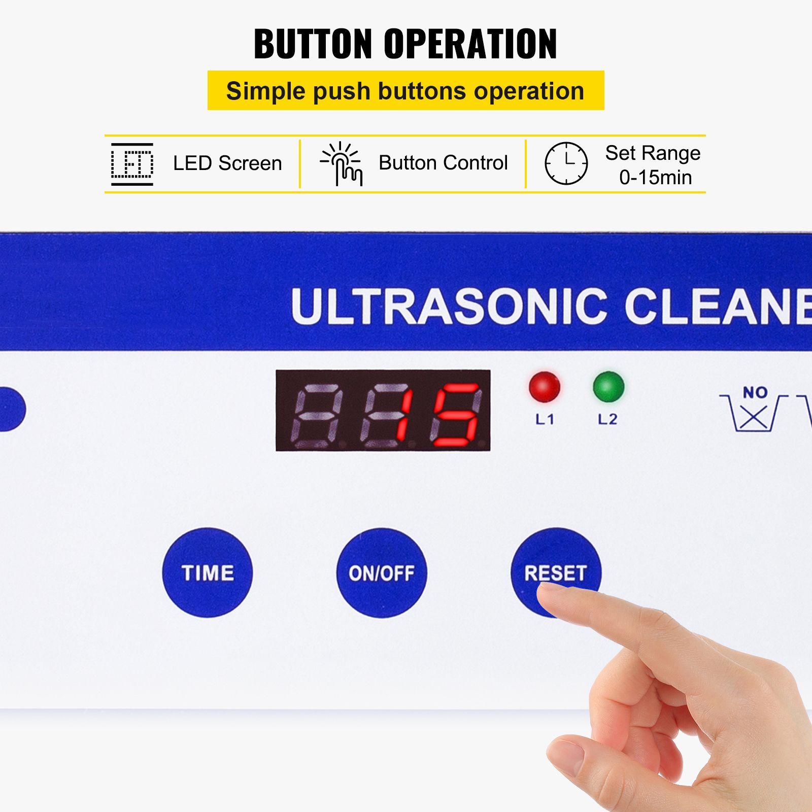 0.8L Professional Ultrasonic Cleaner 304 Stainless Steel Digital Lab Ultrasonic Cleaner with Timer for Jewelry Watch Glasses Circuit Board Dentures Small Parts โ image 4