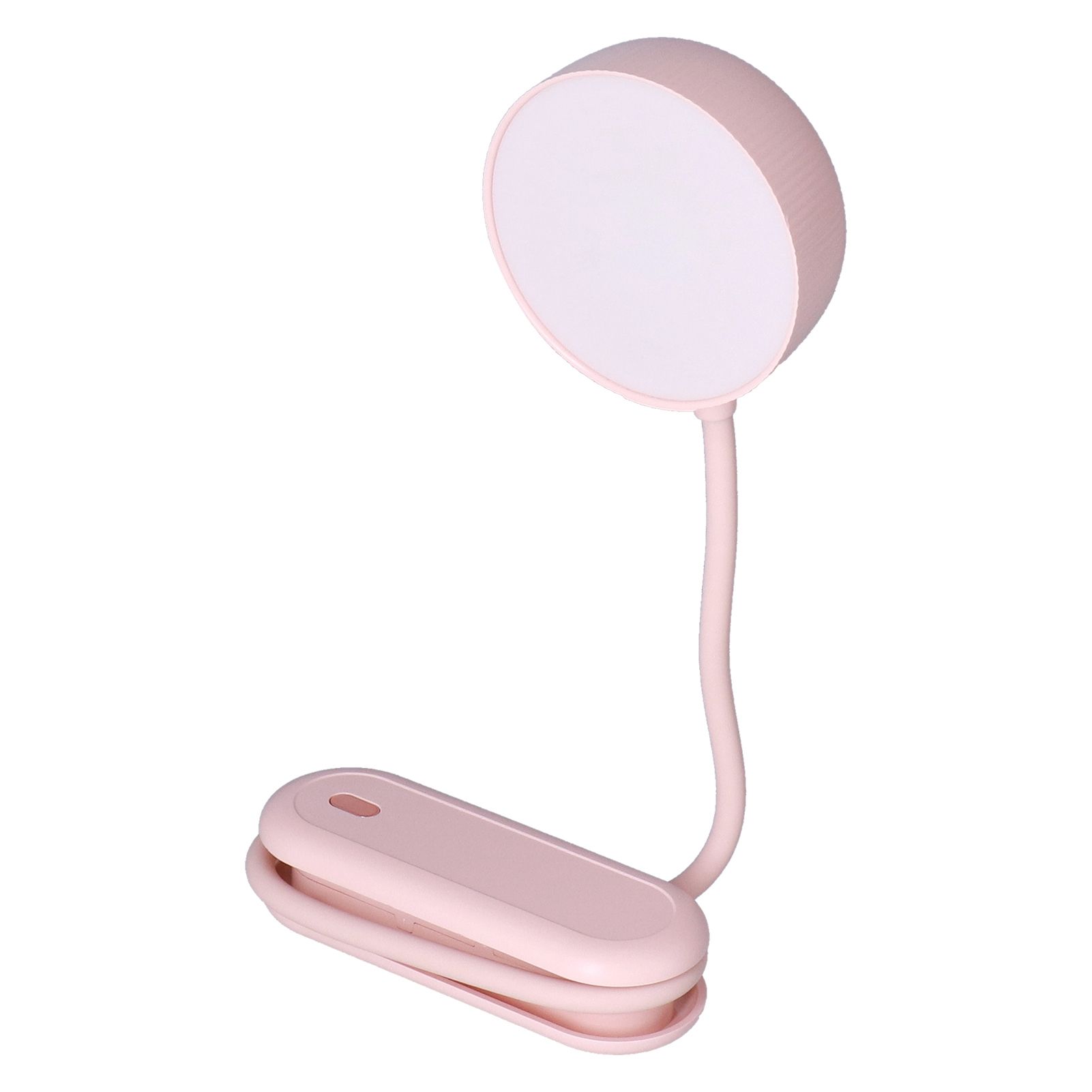 LED Desk Lamp with Gooseneck Night Light 3 Color Stepless Dimming Foldable Eye Protection Lamp USB ChargingPink — image 4