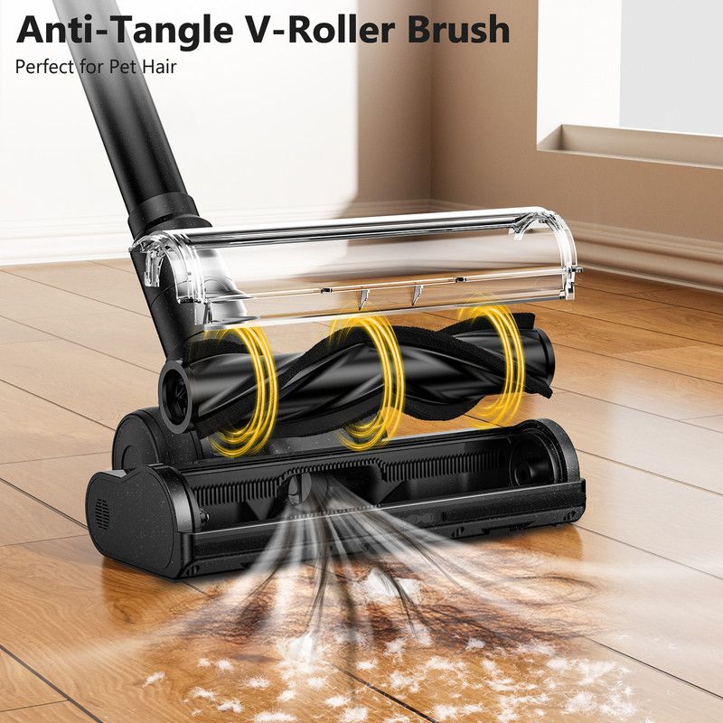 Cordless Vacuum Cleaner, 55Kpa/55Mins Vacuum Cleaners for Home. Self-Standing Stick Vacuum with Rechargeable Dock,LED Display & Anti-Tangle,Lightweight — image 4