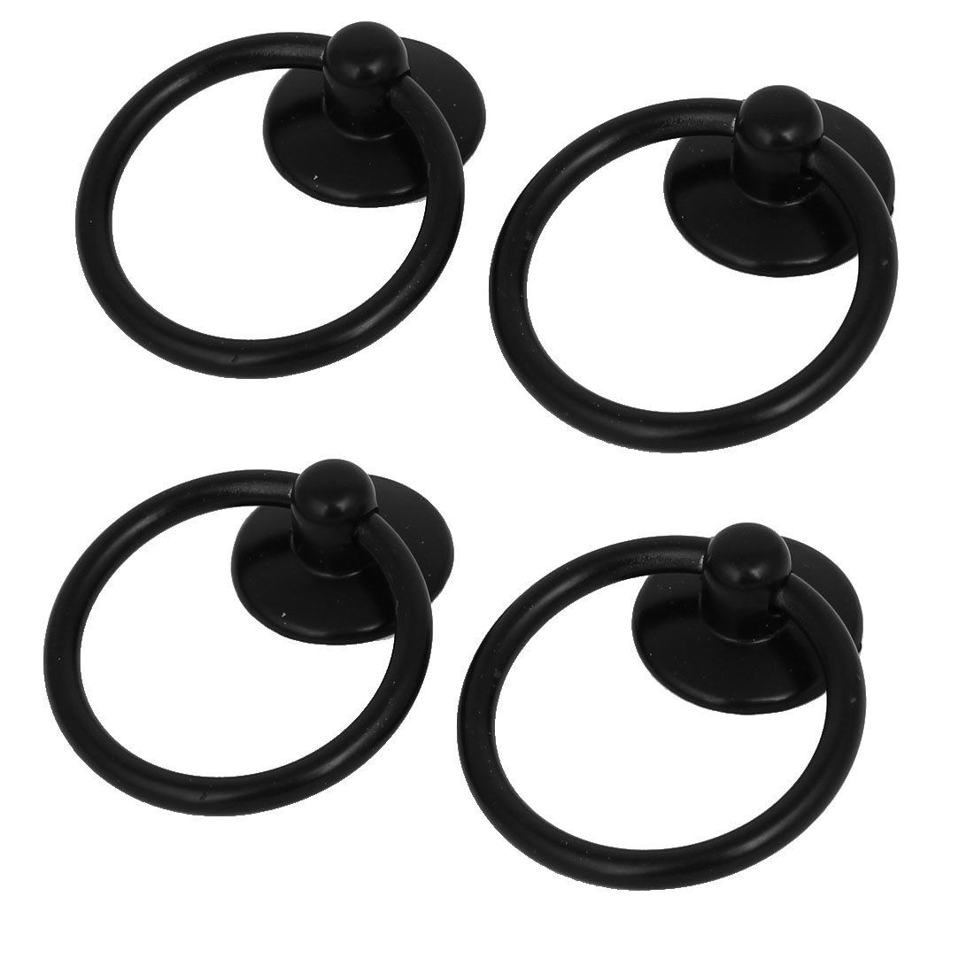 4PCS Single hole metal lifting ring knob black drawer handle, and doors, cabinet lifting ring pull rod lifting ring โ image 3