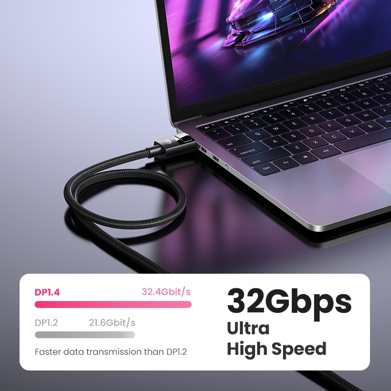 UGREEN 80390 DP V1.4 Male to Male Plastic Case Braided Cable 1M โ image 4