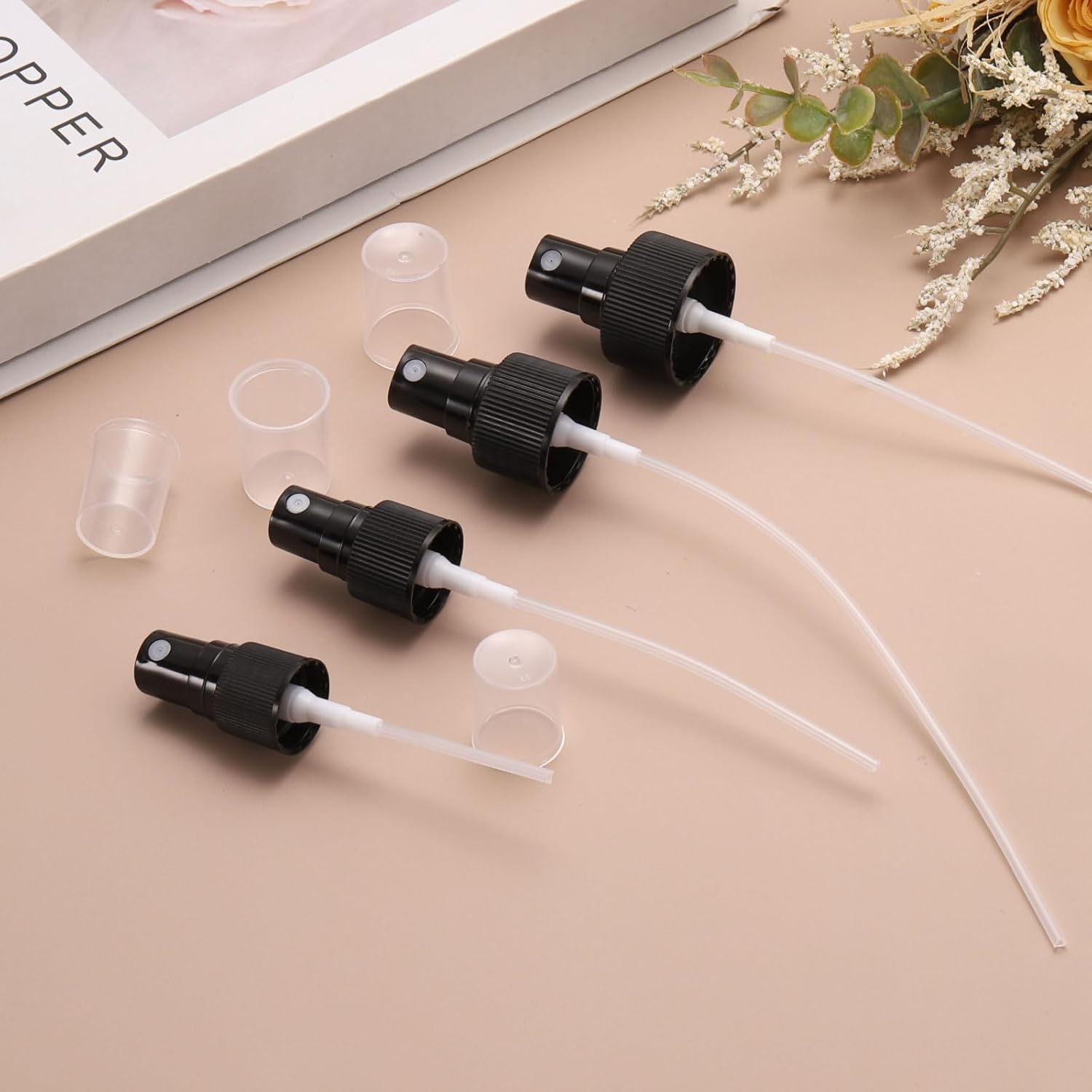 50 Pcs Black Spray Top, 20/410 Fine Mist Sprayer Reusable Replacement Spray Bottle Pump Plastic Top for Cosmetic Perfume and Body Sprays Bottle — image 4