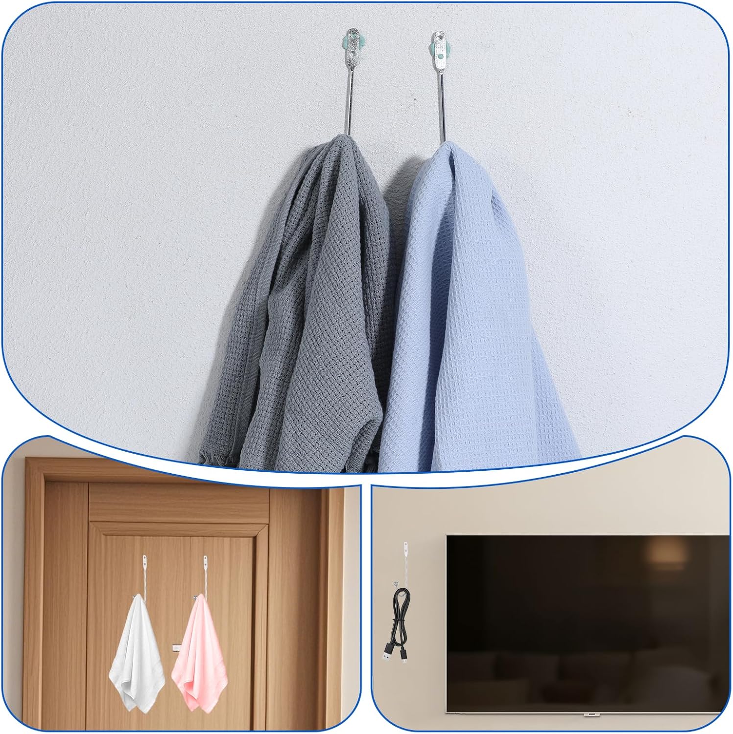 8 Pcs Metal Curtain Holdbacks, Curtain Tiebacks Wall Mounted Curtains Hooks Decorative Drapery Tie Backs Retro Window Hook with Screws for Drapes, Home Decor โ image 6