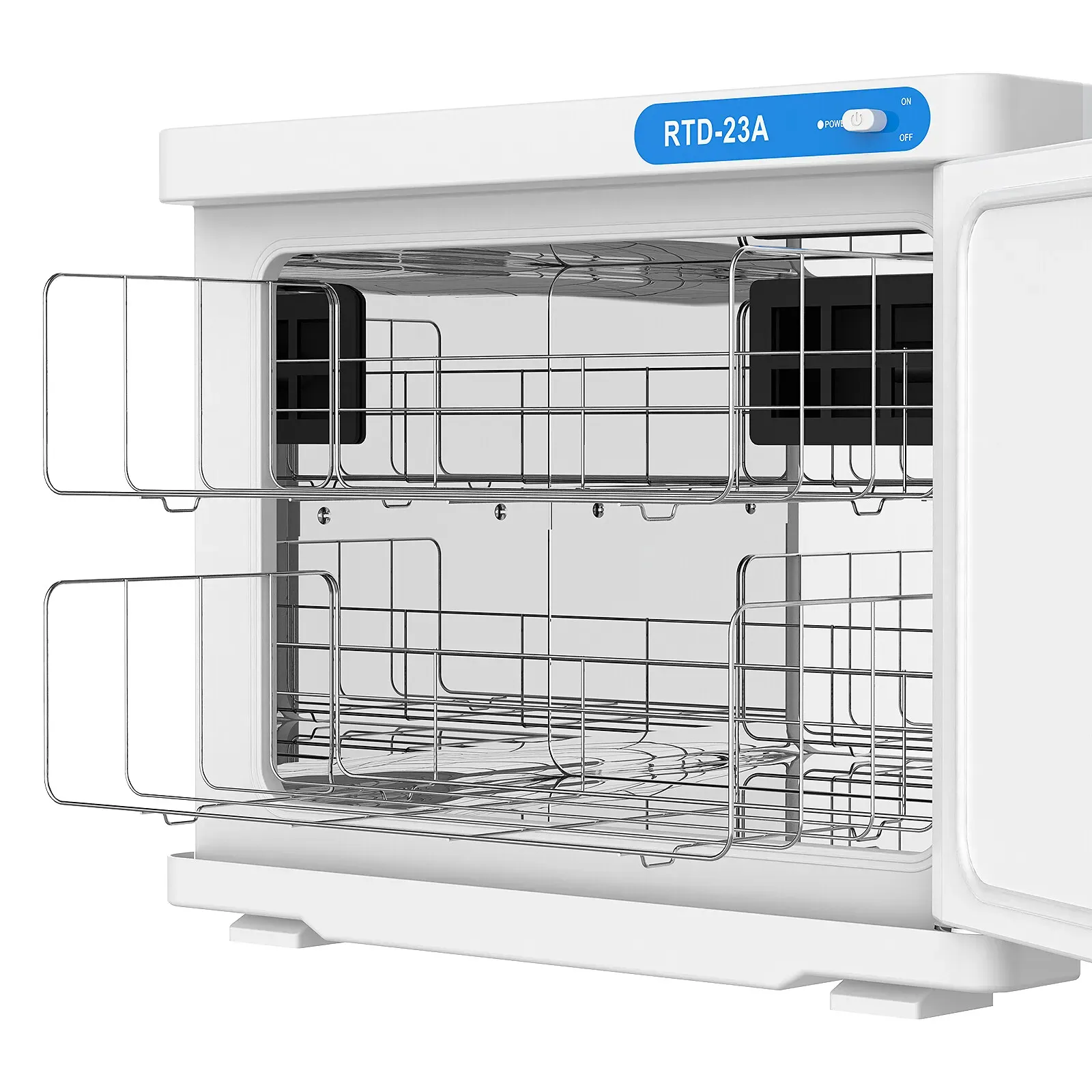 White 23L Black UV Towel Sterilizer Warmer Cabinet for Beauty Spa Salon — image 2