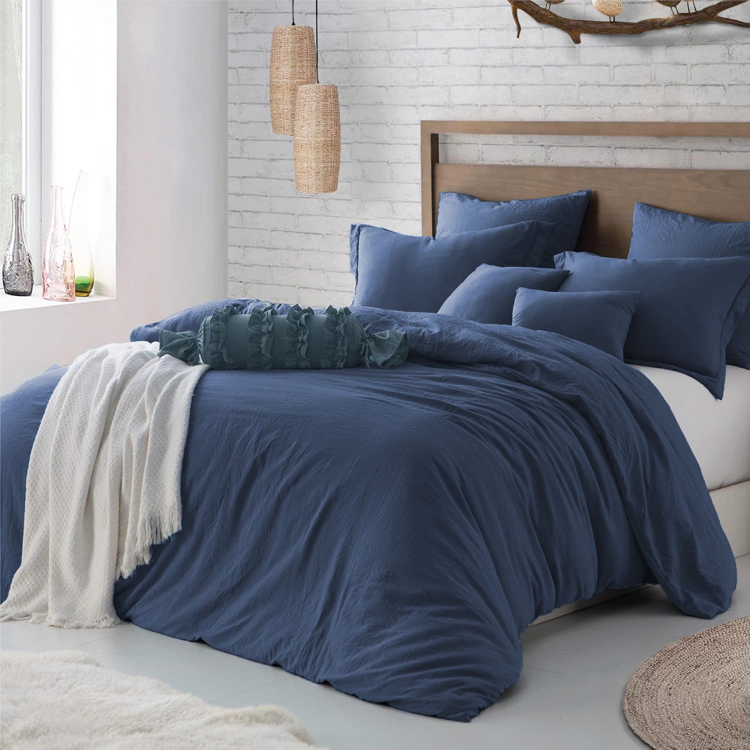 Hotel Soft Microfiber Duvet Cover Set-2000TC Quilt Cover Set & Pillowcases -1 Donna Cover Zipper Closure & 1 x Pillowcases-Breathable Bedding - Wrinkle, Fade