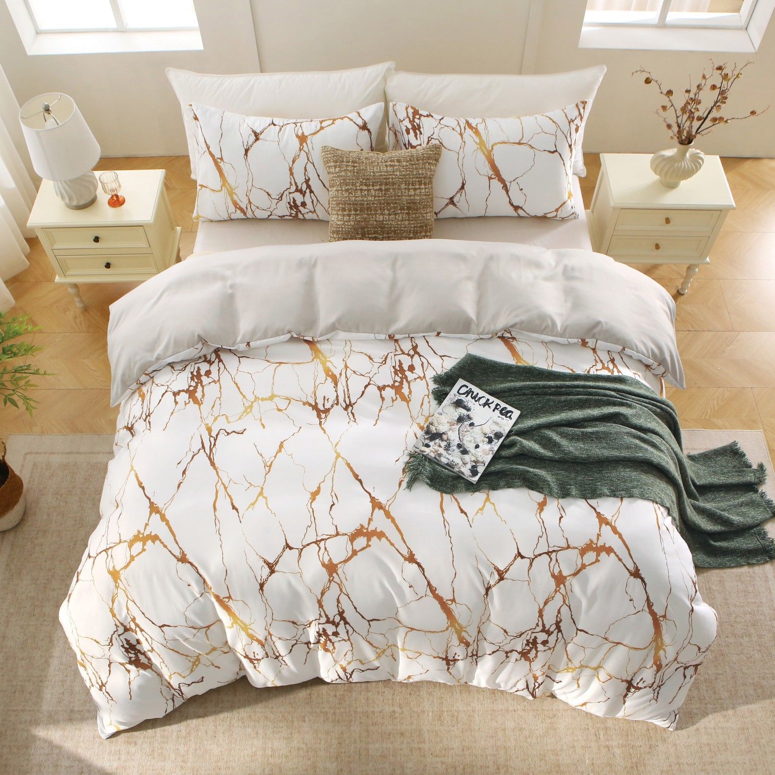 3 Piece Hotel Soft Microfiber Quilt Cover Set-2000TC Duvet/Donna Cover Set & Pillowcases -1 Quilt Cover Zipper Closure & 1 x Pillowcases-Breathable Bedding — image 6