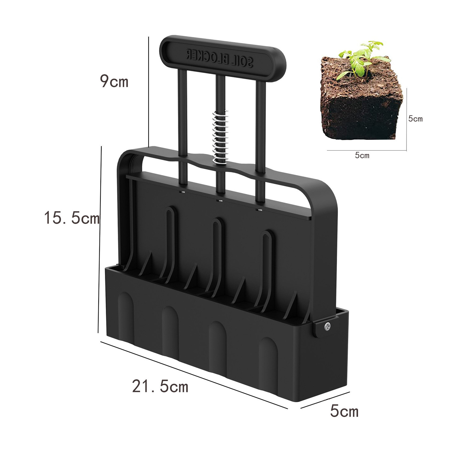 5 × 5 Soil Block Maker - Durable Handheld Gardening Tool for Seed Starting — image 3