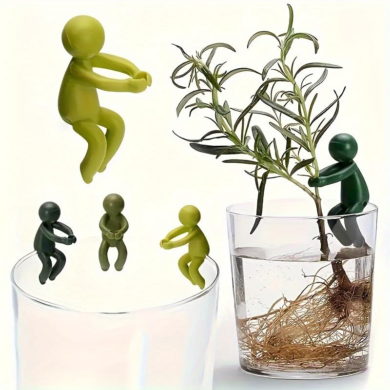 3 Pieces Plant Support Clips for Climbing Stems and Cut Flowers, Reusable Garden Ties for Indoor Plants, Vases and Flower Arranging, Green — image 3