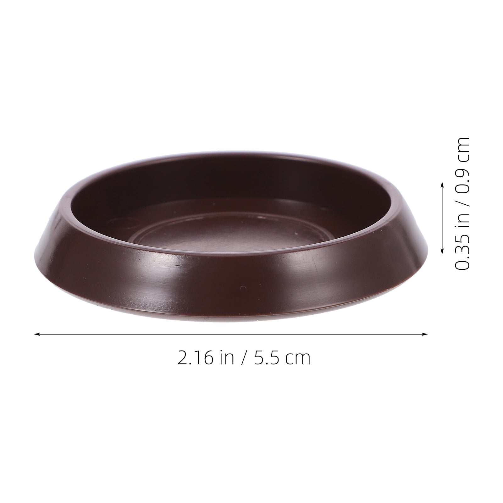 Round Furniture Castor Cup Set: 12pcs Non Skid Wheel Caster Cups Furniture Pad Floor Protectors Caster Cups 12.00X4.00X3.00CM Brown — image 3