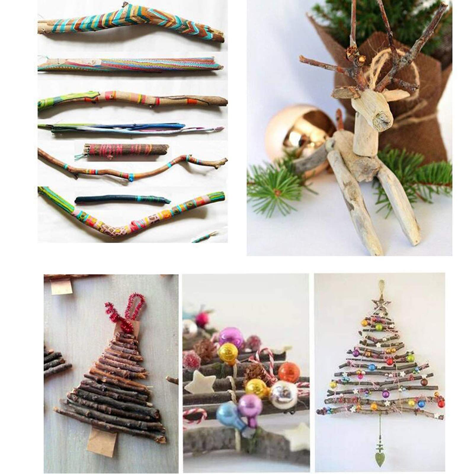 7Pcs Driftwood Natural Wooden Dried Tree Branches Wood Branches Real Plants Branch for DIY Arts Crafts Photo Props โ image 2