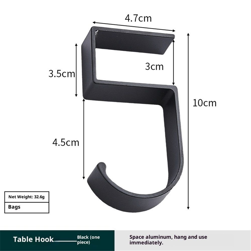 4 Packs Purse Hook Clutch Holder Handbag Hanger for Table Desk Side Table Portable Practical Hook(black) — image 4