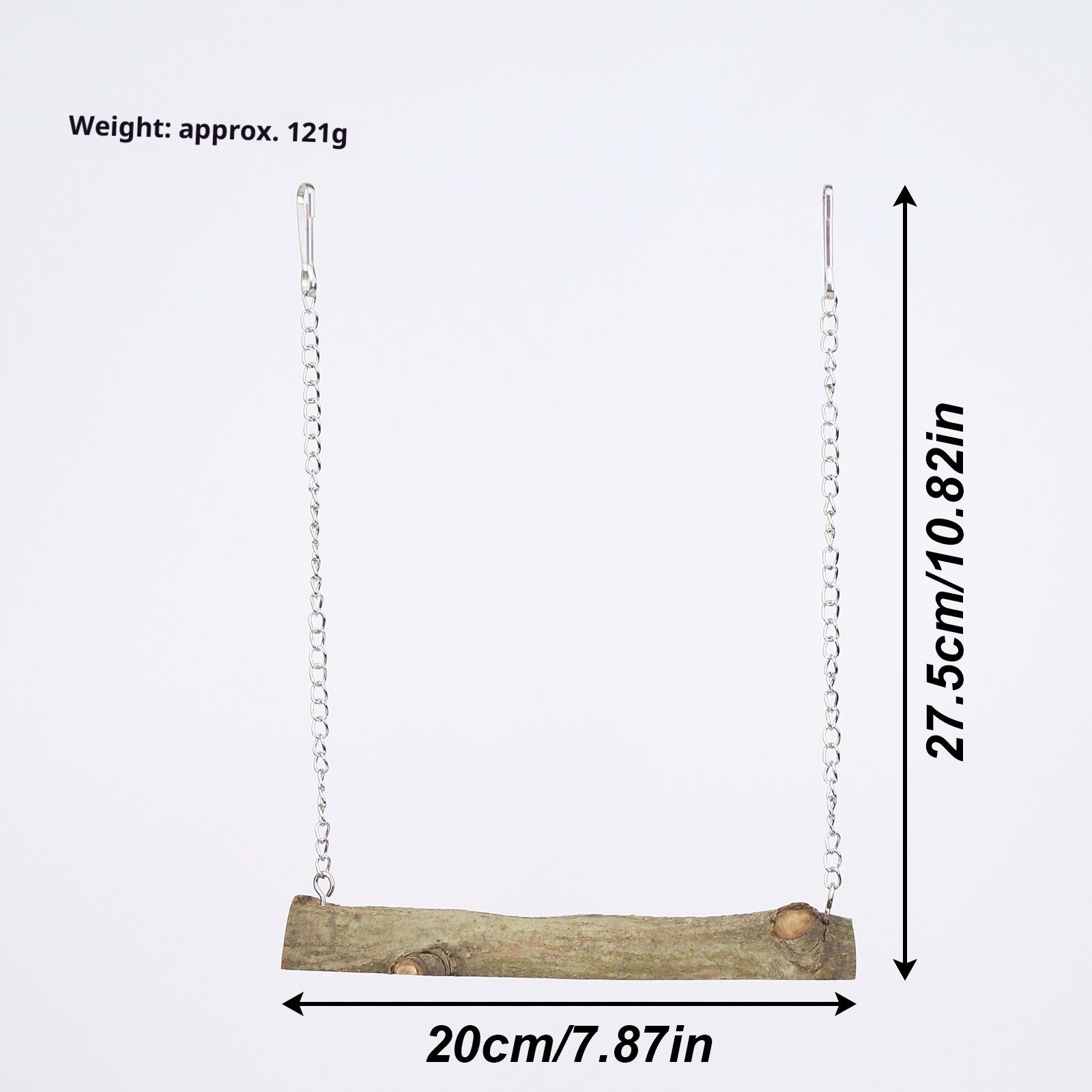 Pet bird swing, parrot cage toy, long tailed parrot, natural wooden swing toy, cockatoo, love bird, canary, small macaw — image 5
