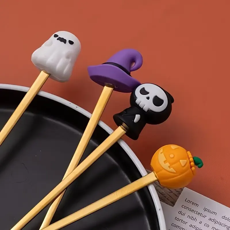 ๐ Halloween Cartoon Coffee Spoon Gift Box! Stainless Steel Pumpkin Ghost Stirring Spoon Dessert Fork, One-Piece Construction Easy to Clean โ image 3