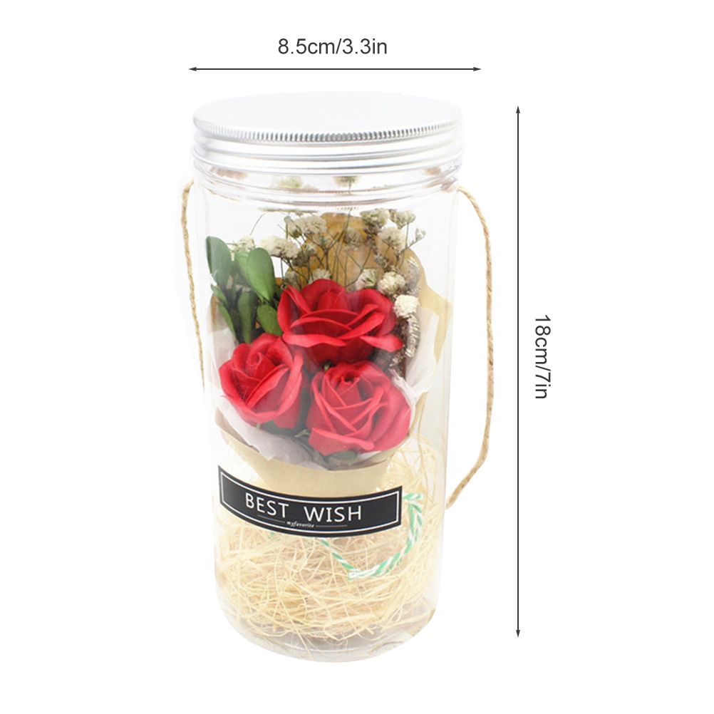 Romantic Eternal Rose Never Withered Rose Night Light Wishing Bottle Preserved Flowers Soap Rose Flower Glass Wishing Bottle โ image 3