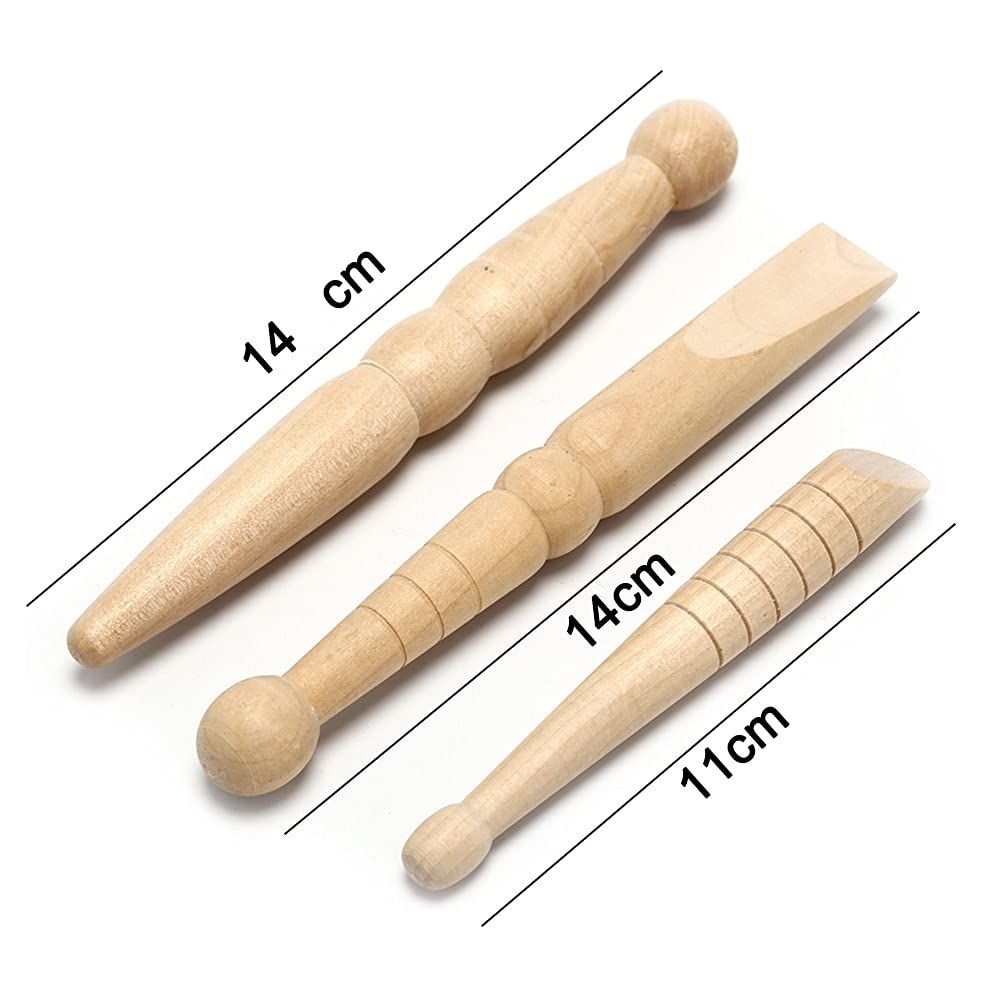 Massage Sticks, Set of 3 - Ideal for Pain Relief, Acupressure, Reflexology & More Wooden solid wood acupoint stick โ image 4