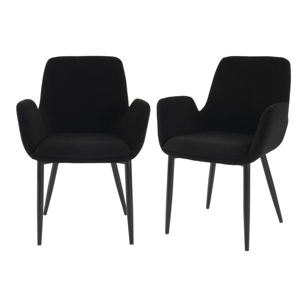 Charcoal Embrace Boucle – teddy Sherpa Fabric Armchair Set โ image 4