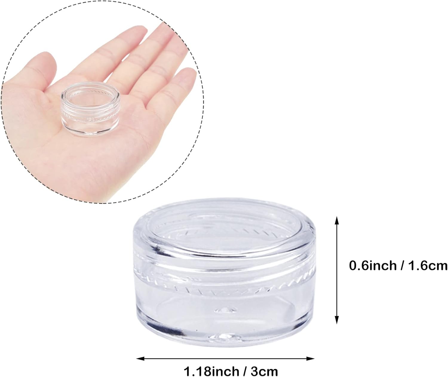 12 travel cosmetic jars, 5 ml cream, make-up monsters, containers with lids for women, glitter nail art, storage bottles โ image 3
