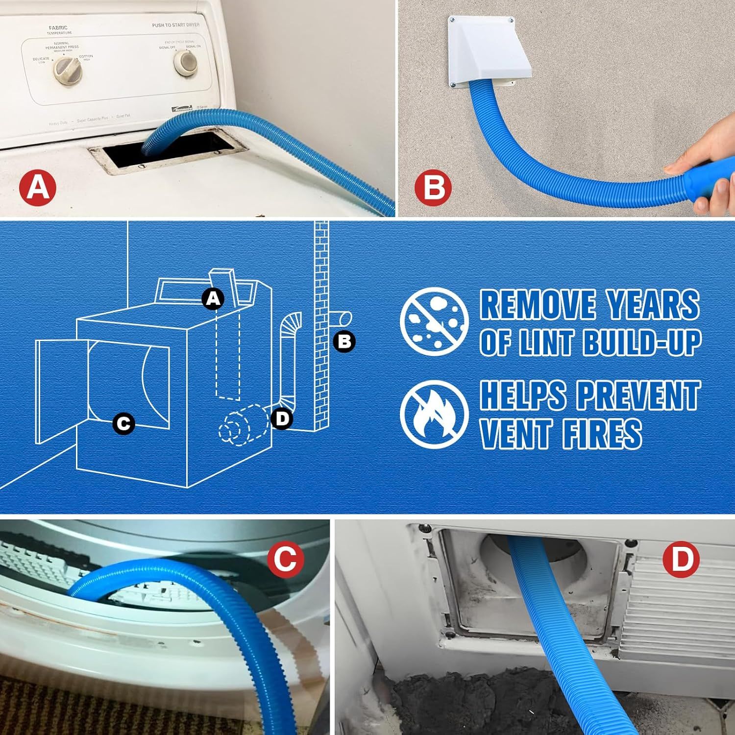 Universal Dryer Lint Cleaner for Vacuum Cleaners Blue โ image 3