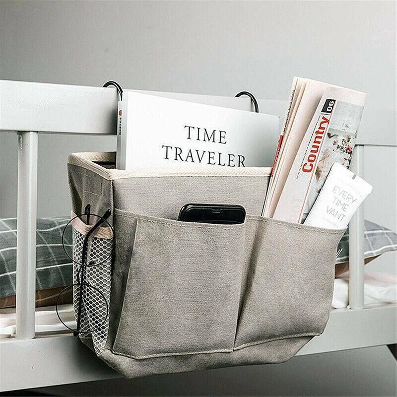 Hanging Bedside Storage Caddy with Pockets for Bunk Bed Dorm Couch Organizing - Green โ image 6
