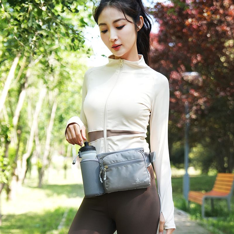 One pack sports outdoor leisure waist bag multifunctional can put water bottle belt bag waist mobile phone bag suitable for running fitness, shopping, hiking — image 3