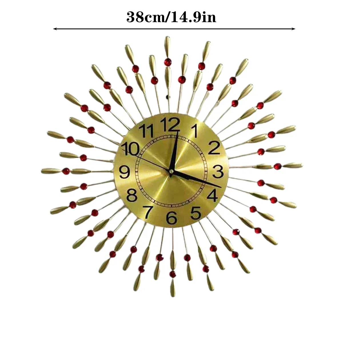 Retro Metal Wall Clock Iron Water Drop Hanging Home Decoration Living Room — image 3
