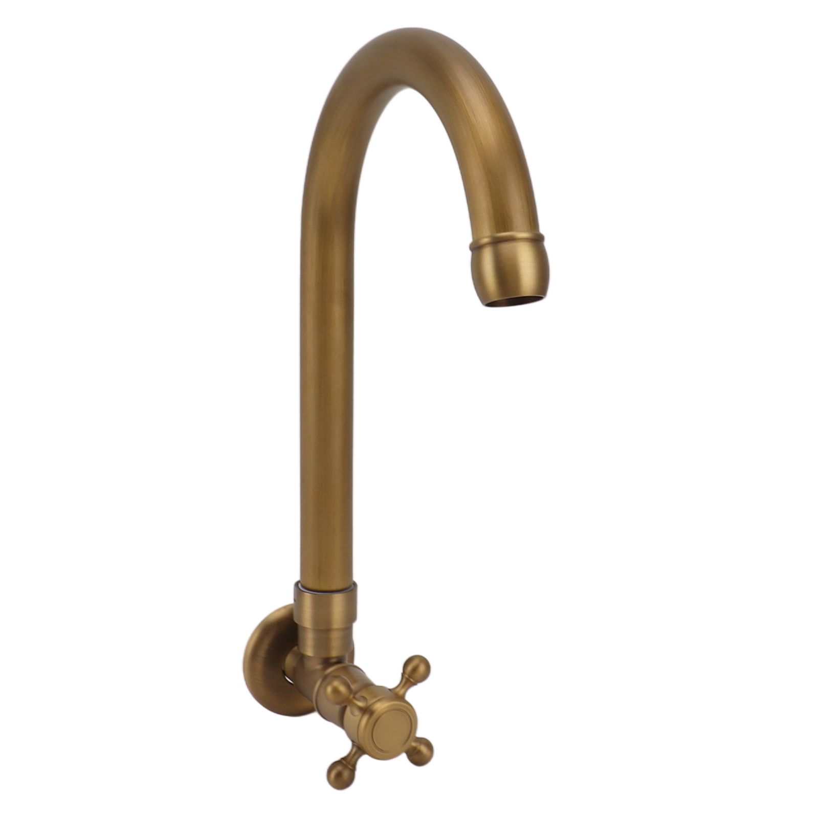 Garden Outdoor Faucet Antique In Wall Frost Crack Prevention 360 Degree Rotation Single Cold Water Faucet Tap Round Mouth โ image 3