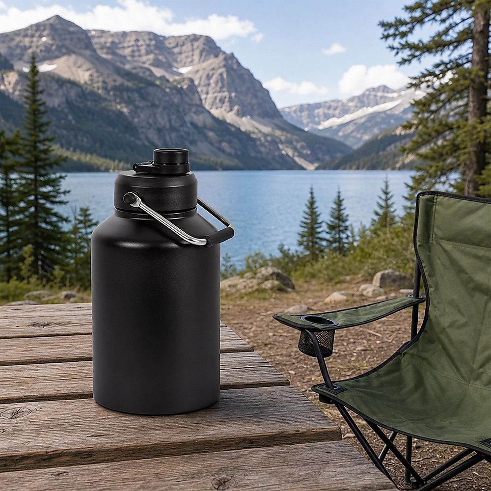 3.8L Double Wall Insulated Stainless Steel Water Bottle – Large Hot & Cold Drink Jug — image 2