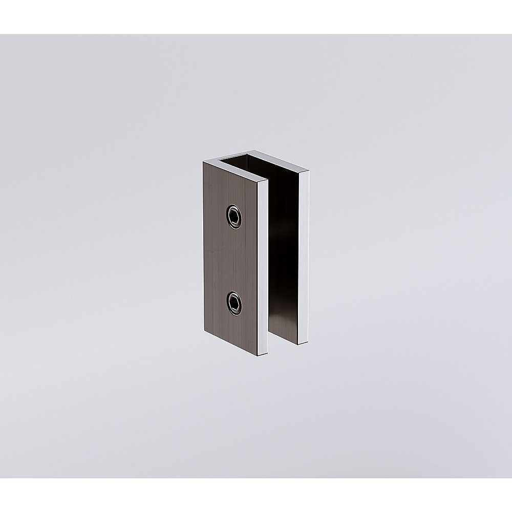 120cm Reeded Glass Shower Screen with Gunmetal U-Brackets and Round Pole โ image 6