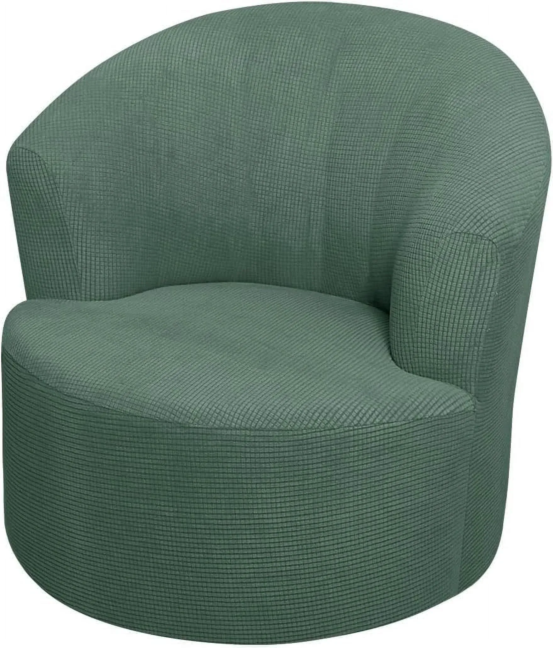 2 Pack Swivel Barrel Chair Slipcover Stretch Soft Washable Furniture Protector for Round Club Accent Chairs Living Room Green
