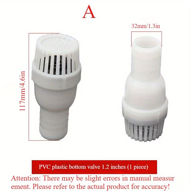Self-Priming PVC Plastic Check Valve with Filter Mesh - Automatic Backflow Prevention for Sump Pumps, Well Pumps & Irrigation Systems - Durable Threaded Inlet — image 2