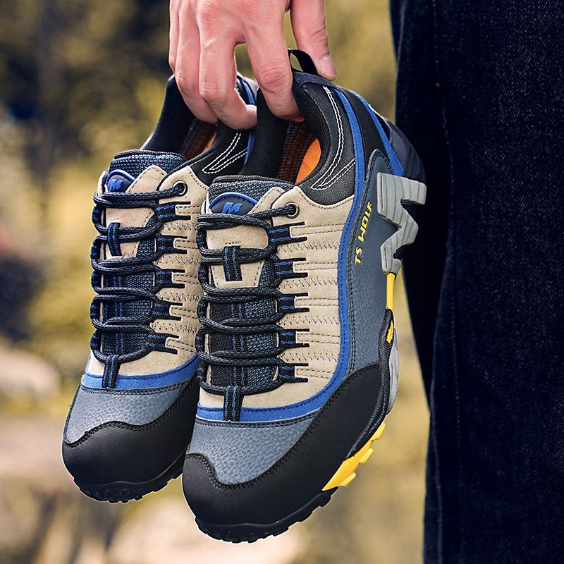 Lefectic Hiking Shoes Genuine Leather Waterproof. Dark blue 41 — image 4