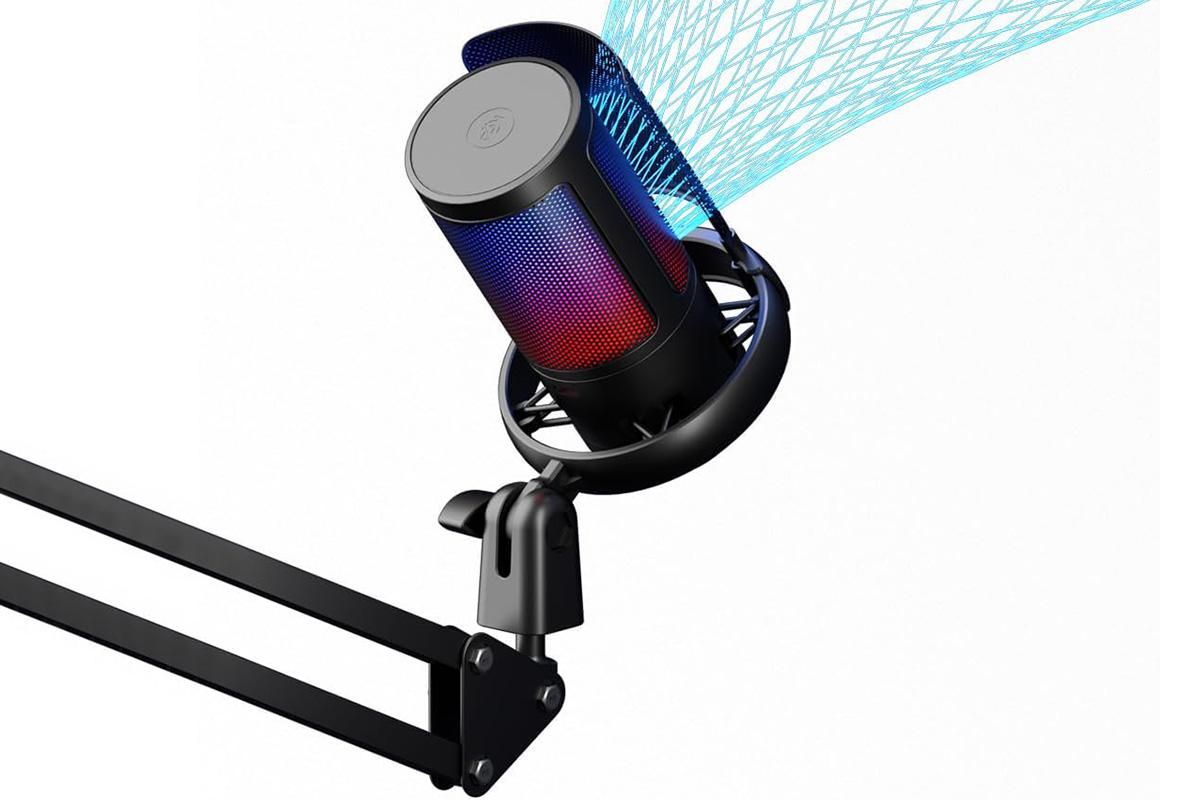 USB Gaming Microphone Kit for PC Gain Control with Pop Filter Boom Stand — image 2