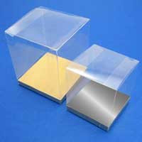 100 Pack of 9cm Sqaured Cube Gift Box - Product Showcase Clear Plastic Shop Display Storage Packaging Box โ image 2