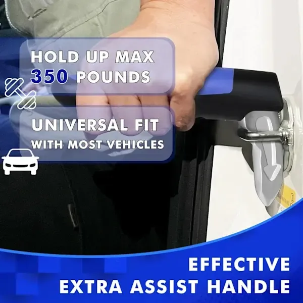 Car Assist Handle for Elderly, Vehicle Support Handle with Emergency Hammer Window Breaker for Entry and Exit, Red โ image 2