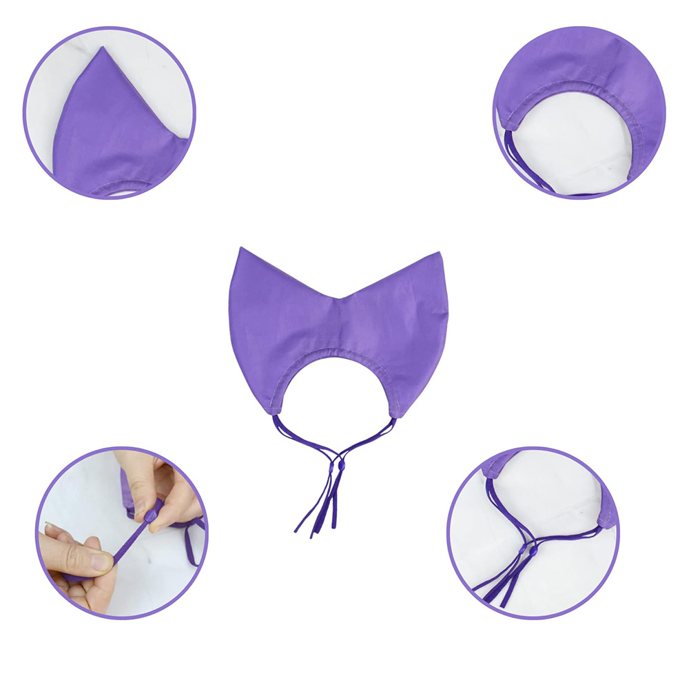2 Pack Purple Waterproof Cat Shower Caps - Pet Ear Protection Covers for Bathing Rain - Water and Moisture Resistant Cat Ear Caps β image 5