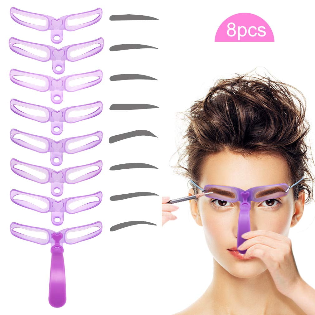 Eyebrow Stencils, Eyebrow Template, 8 Styles Reusable Eyebrow Stencil