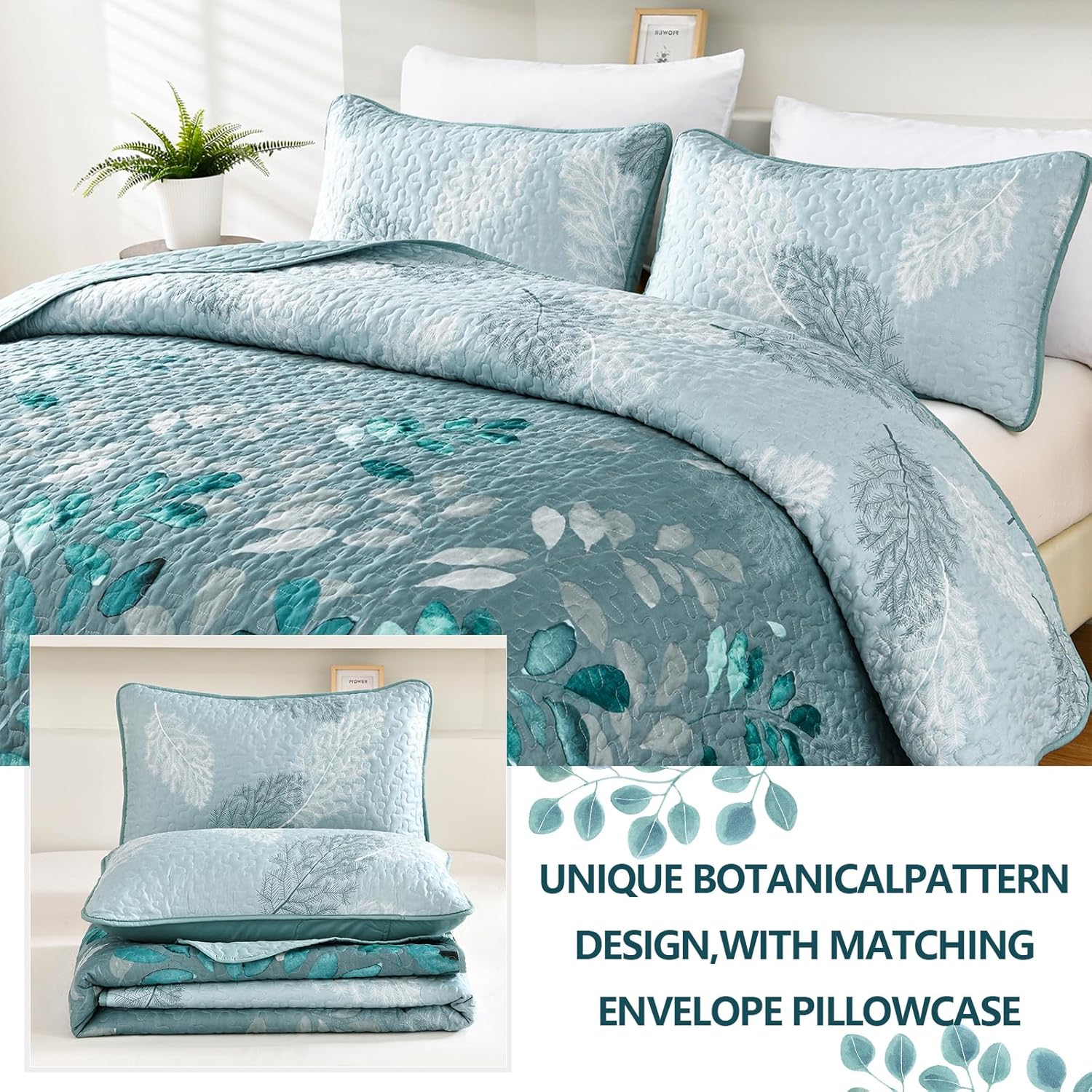 Crafted Quilted Bedspread and Pillowcases Set: A Testament to Elegance - Queen size — image 4