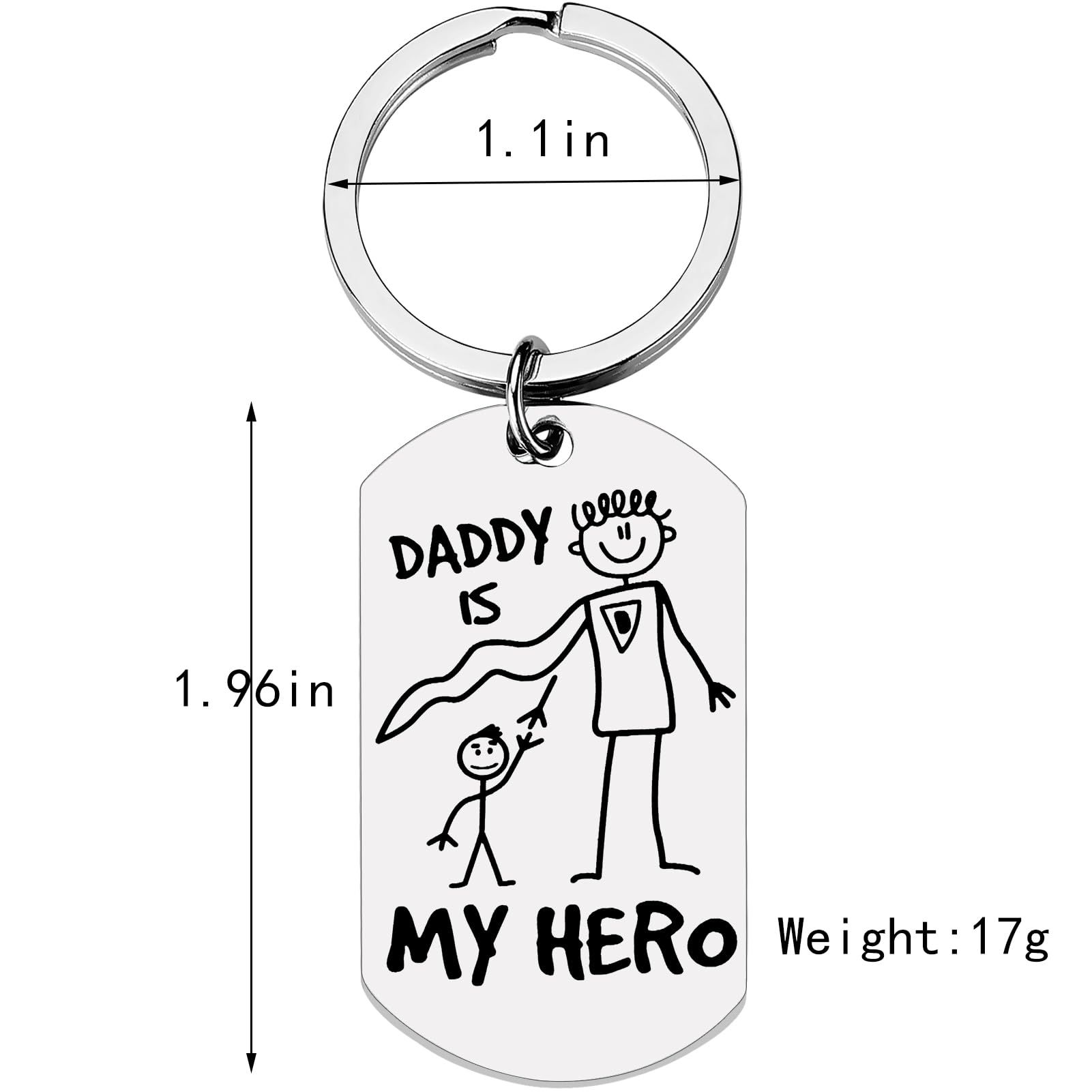 Dad Keychain for Men Cute Keychain for Car Backpack Gifts for Him Father’s Day Birthday Christmas from Son Daughter — image 5
