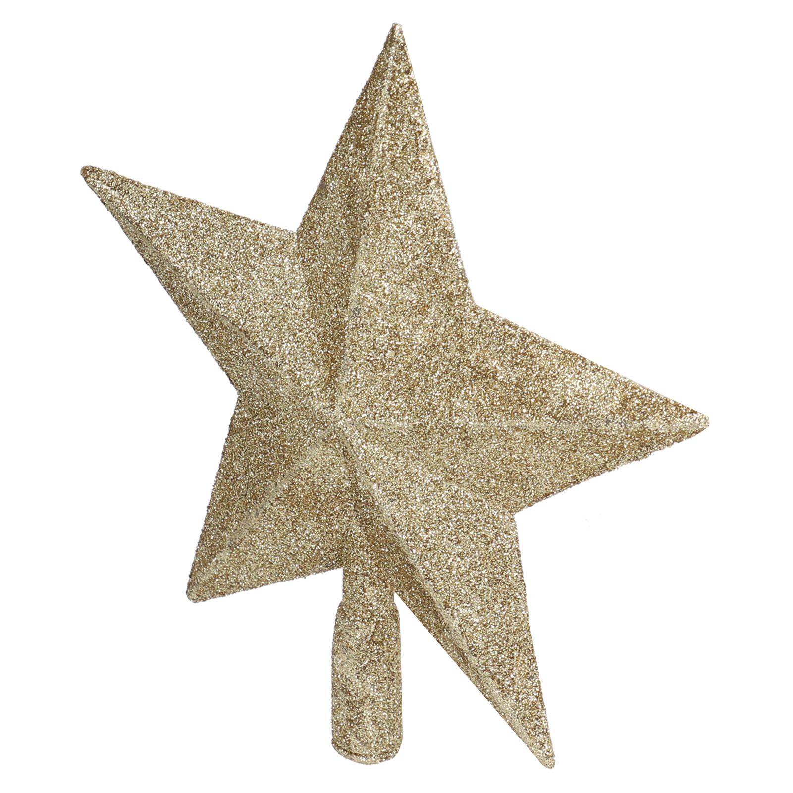 Star Tree Topper Decorated Golden Light Weight Shiny Mini Christmas Tree Topper for Home Shop — image 6