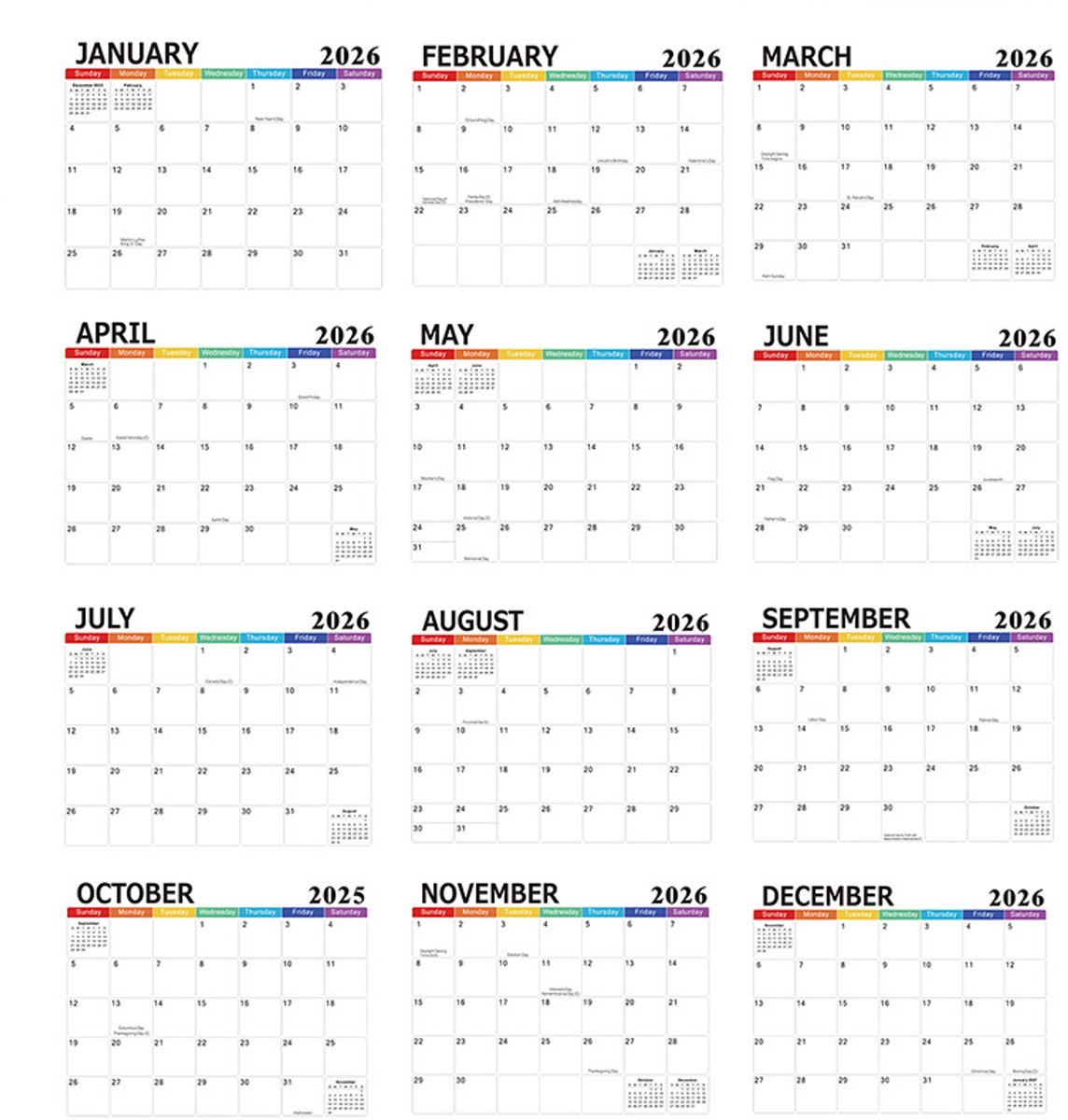 2026-2027 Magnetic Fridge Calendar - Agenda Calendar 2026 - Calendar 2026 Weekly Calendar - 18 Month Planning Board (Jan 2026 - Jun 2027) - Large Format 30x25 โ image 4