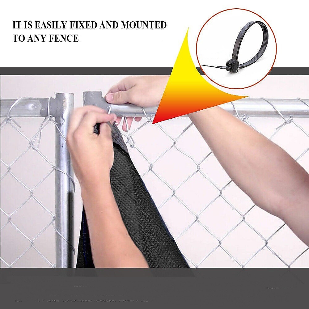 15m x 2m Fence Windscreen Privacy Screen Shade Cover Black Fabric Mesh Garden โ image 5