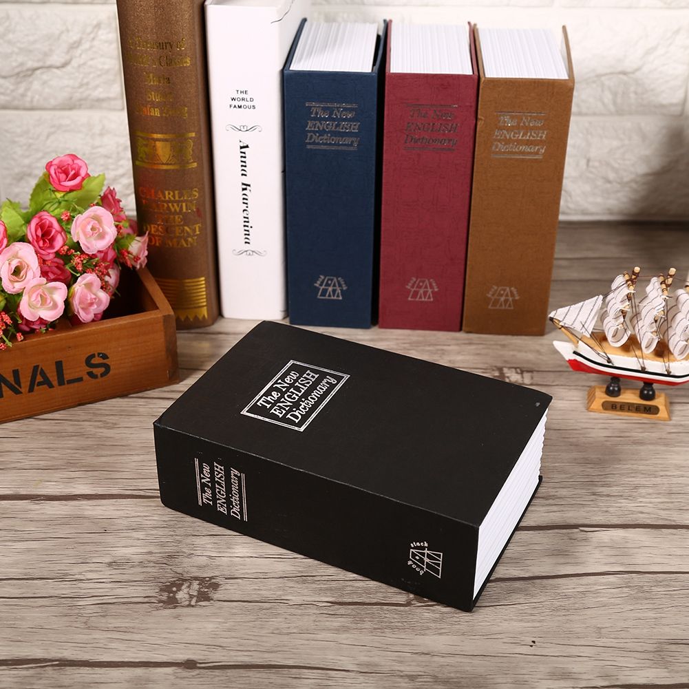 1Pc Security Lock Dictionary Safe Secret Book Cash Money Jewellery Hidden Locker Box (Black) โ image 3