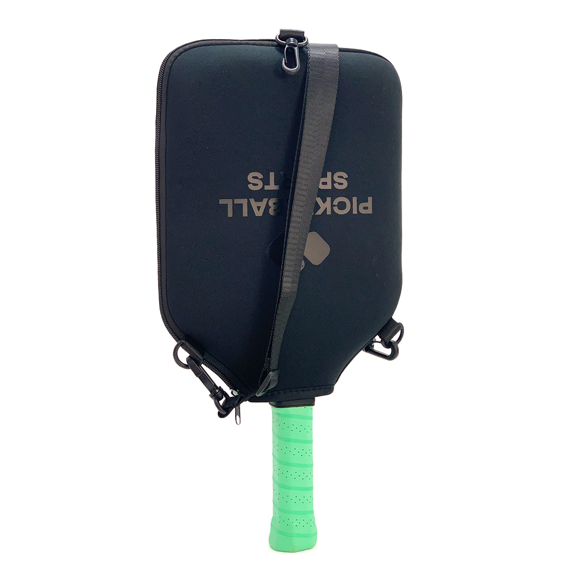 SA01 Black Neoprene Pickleball Paddle Cover (racket not included) - Protective Crossbody Bag with Adjustable Shoulder Strap and Fence Hook - Universal โ image 2
