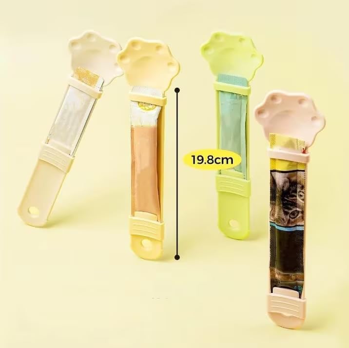 2 Cat Strip Feeder Squeeze Spoons, Capable of Licking Wet Cat Pet Liquid Snack Spoons, Multifunctional Pet Spoons — image 4
