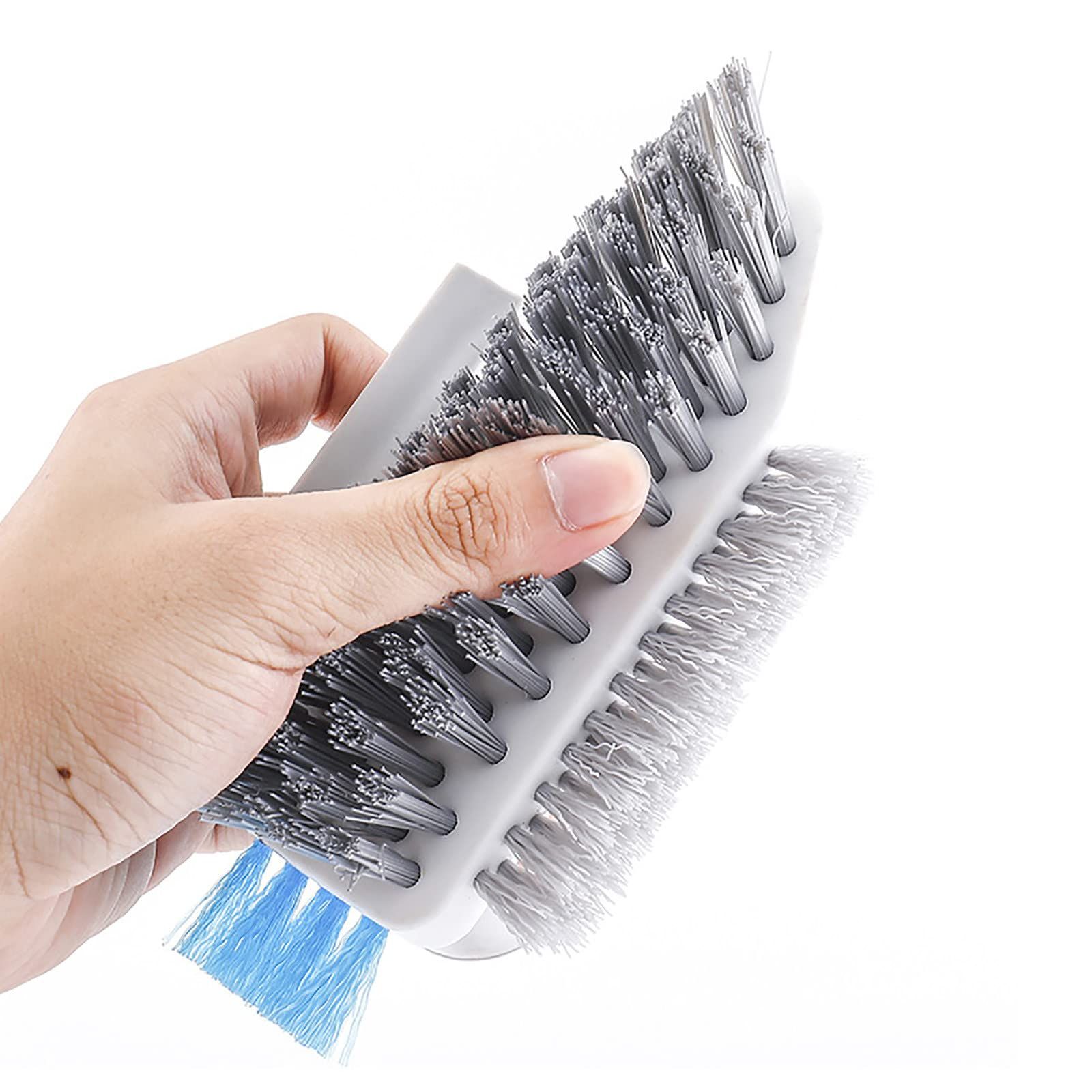 Scrubbers for Cleaning Bathroom 4 in 1 Floor Scrub Brush Flexible Stiff Bristles Heavy Duty Scrubbing Cleaning Tool โ image 5