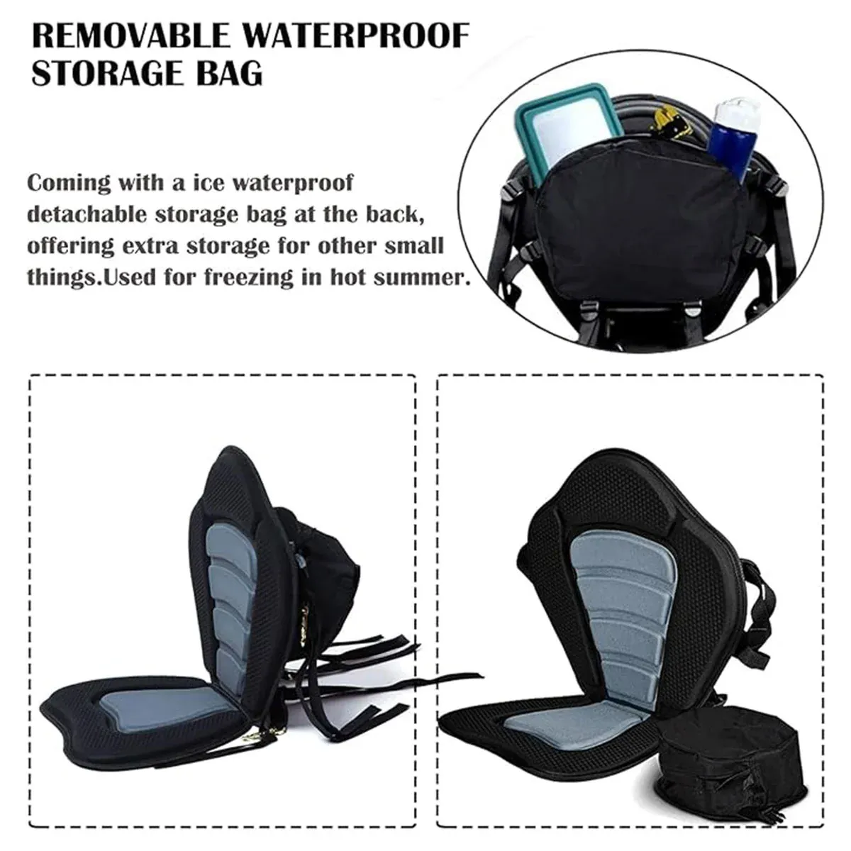 Kayak Seat Cushion Pad Detachable Backrest Paddleboard Surfboard Boat Accessory — image 4